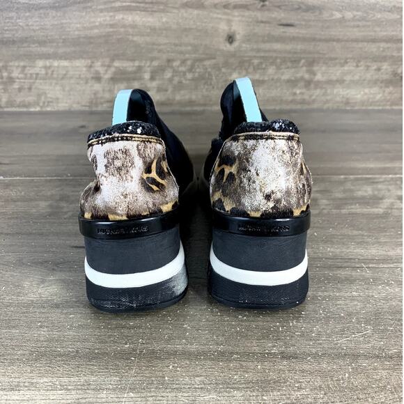 Womens Michael Kors MK Animal Print Wedge Slip On Sneakers 6.5 M - Picture 5 of 16